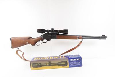 DEER HUNTER Ready MARLIN M336-RC Lever Action .30-30 C&R CARBINE with SCOPE With a BUSHNESS BANNER 3x9 SCOPE and LEATHER SLING