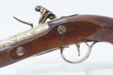 RULE BRITANNIA! ADMIRAL HOWE British FLINTLOCK Pistol by ELLIS .62 Antique
Ornately Engraved London Sidearm Late-18th Century - 16 of 17