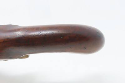 RULE BRITANNIA! ADMIRAL HOWE British FLINTLOCK Pistol by ELLIS .62 AntiqueOrnately Engraved London Sidearm Late-18th Century - Image 7 of 17
