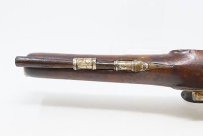RULE BRITANNIA! ADMIRAL HOWE British FLINTLOCK Pistol by ELLIS .62 AntiqueOrnately Engraved London Sidearm Late-18th Century - Image 13 of 17