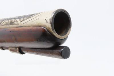 RULE BRITANNIA! ADMIRAL HOWE British FLINTLOCK Pistol by ELLIS .62 AntiqueOrnately Engraved London Sidearm Late-18th Century - Image 6 of 17