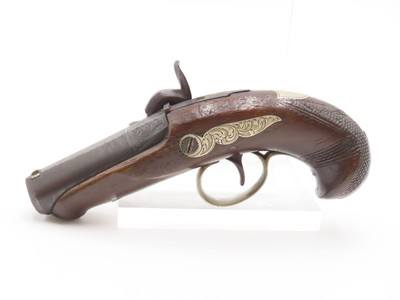 ENGRAVED/SILVER Mounted J.E. EVANS Antique “PEANUT SIZE” DERRINGER PistolPeriod Copy of Henry Deringer’s Famous Pistol - Image 13 of 16