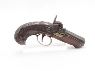 ENGRAVED/SILVER Mounted J.E. EVANS Antique “PEANUT SIZE” DERRINGER PistolPeriod Copy of Henry Deringer’s Famous Pistol - Image 2 of 16