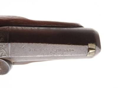 ENGRAVED/SILVER Mounted J.E. EVANS Antique “PEANUT SIZE” DERRINGER PistolPeriod Copy of Henry Deringer’s Famous Pistol - Image 9 of 16