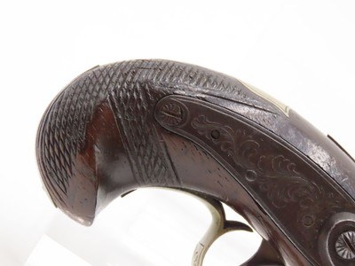 ENGRAVED/SILVER Mounted J.E. EVANS Antique “PEANUT SIZE” DERRINGER PistolPeriod Copy of Henry Deringer’s Famous Pistol - Image 3 of 16