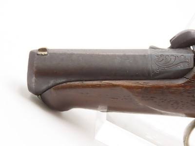 ENGRAVED/SILVER Mounted J.E. EVANS Antique “PEANUT SIZE” DERRINGER PistolPeriod Copy of Henry Deringer’s Famous Pistol - Image 16 of 16