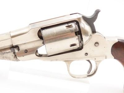 NICE 1870s Antique REMINGTON “New Model” POLICE .38 RF CONVERSION RevolverFactory Converted to .38 Rimfire Cartridge - Image 4 of 17