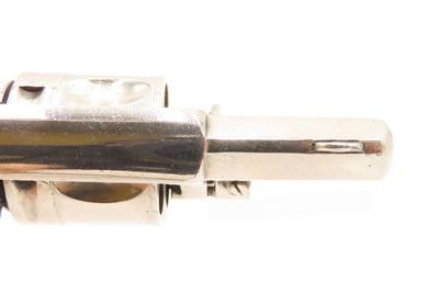 Cased GAMBLING SET” w/Belgian DA Folding Trigger POCKET Revolver & DAGGER7.65mm SELF DEFENSE Handgun w/ACCESSORIES - Image 4 of 17