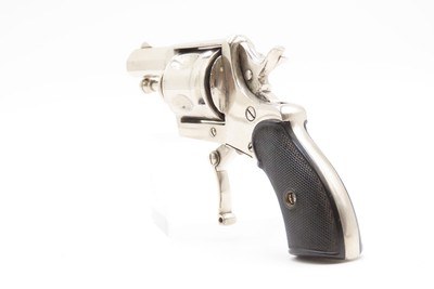 Cased GAMBLING SET” w/Belgian DA Folding Trigger POCKET Revolver & DAGGER7.65mm SELF DEFENSE Handgun w/ACCESSORIES - Image 14 of 17