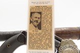 JOHNSON COUNTY, KANSAS SHERIFF DEPUTY COLT “New Pocket” Revolver .32 C&R
With BILLY CLUB, BADGE, I.D. CARD, and OBITUARY - 10 of 19