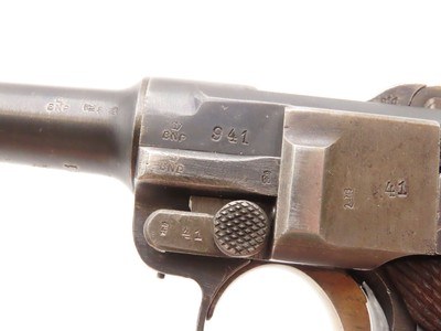 BRITISH WAR TROPHY WWI 1917 Dated ERFURT P08 GERMAN LUGER C&R Pistol 9x19mm IMPERIAL GERMAN Sidearm w/MATCHING NUMBERS - Image 6 of 25