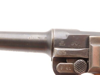 BRITISH WAR TROPHY WWI 1917 Dated ERFURT P08 GERMAN LUGER C&R Pistol 9x19mm IMPERIAL GERMAN Sidearm w/MATCHING NUMBERS - Image 7 of 25