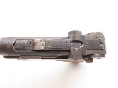 BRITISH WAR TROPHY WWI 1917 Dated ERFURT P08 GERMAN LUGER C&R Pistol 9x19mm IMPERIAL GERMAN Sidearm w/MATCHING NUMBERS - Image 9 of 25