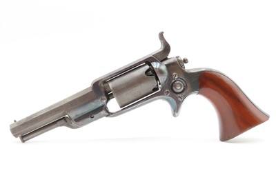 1857 CASED Antique COLT M1855 ROOT Percussion SIDEHAMMER Pocket Revolver.28 Caliber SELF DEFENSE Revolver w/ACCESSORIES - Image 15 of 20