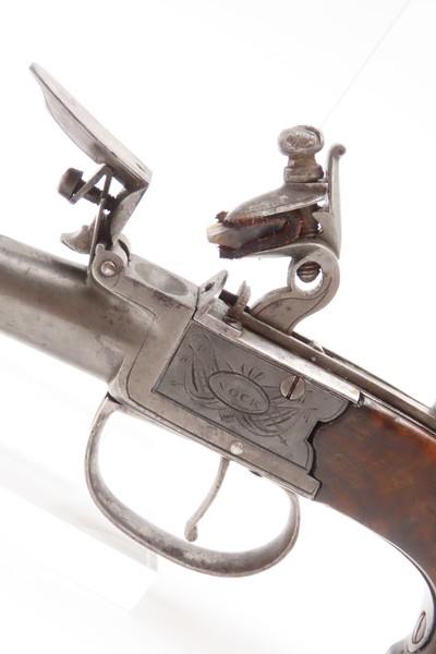 ENGRAVED PAIR British Antique NOCK FLINTLOCK Boxlock Pistols SNAP BAYONETSLONDON Marked with PRE-1813 BIRMINGHAM PROOFS - Image 16 of 25