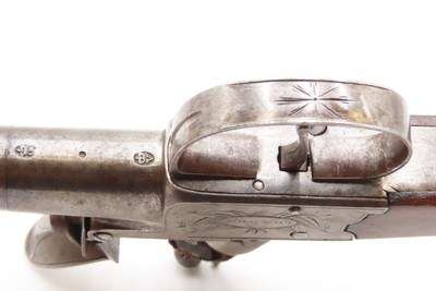 ENGRAVED PAIR British Antique NOCK FLINTLOCK Boxlock Pistols SNAP BAYONETSLONDON Marked with PRE-1813 BIRMINGHAM PROOFS - Image 24 of 25