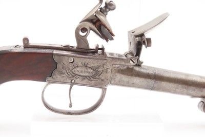 ENGRAVED PAIR British Antique NOCK FLINTLOCK Boxlock Pistols SNAP BAYONETSLONDON Marked with PRE-1813 BIRMINGHAM PROOFS - Image 12 of 25
