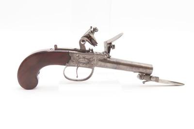 ENGRAVED PAIR British Antique NOCK FLINTLOCK Boxlock Pistols SNAP BAYONETSLONDON Marked with PRE-1813 BIRMINGHAM PROOFS - Image 22 of 25