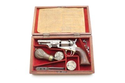 CASED Post-CIVIL WAR / WILD WEST Antique COLT M1849 Percussion .31 POCKET1871 mfg FRONTIER SIX-SHOOTER Revolver ACCESSORIES - Image 2 of 19