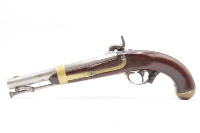 Scarce NAVY MARKED U.S. ASTON 1st Contract M1842 .54 DRAGOON Pistol Antique ANCHOR MARKED with “US/GW/P” at the Breech - Image 14 of 19