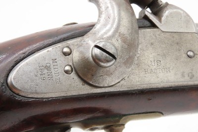 Scarce NAVY MARKED U.S. ASTON 1st Contract M1842 .54 DRAGOON Pistol Antique ANCHOR MARKED with “US/GW/P” at the Breech - Image 6 of 19