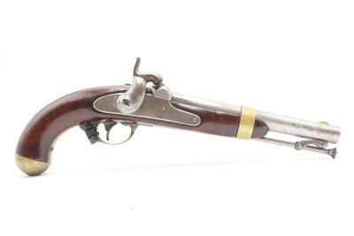 Scarce NAVY MARKED U.S. ASTON 1st Contract M1842 .54 DRAGOON Pistol Antique ANCHOR MARKED with “US/GW/P” at the Breech - Image 2 of 19
