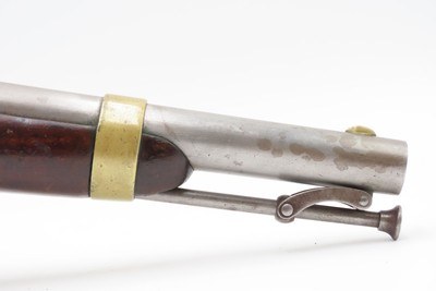 Scarce NAVY MARKED U.S. ASTON 1st Contract M1842 .54 DRAGOON Pistol Antique ANCHOR MARKED with “US/GW/P” at the Breech - Image 3 of 19