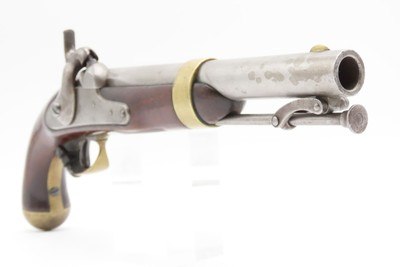Scarce NAVY MARKED U.S. ASTON 1st Contract M1842 .54 DRAGOON Pistol Antique ANCHOR MARKED with “US/GW/P” at the Breech - Image 18 of 19