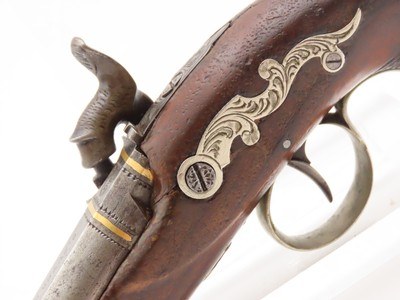 Scarce GOLD BANDED Antique C. SUTER Copyist DERRINGER Percussion PistolSELMA, ALABAMA Period Copy Henry Deringer’s Pistol - Image 14 of 18