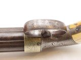 RARE Antique Samuel “SUTHERLAND RICHMOND VA” Retailer Pepperbox IVORY GRIPS ENGRAVED DA CONFEDERATE “Armorer of the South” - 5 of 20