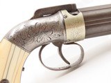 RARE Antique Samuel “SUTHERLAND RICHMOND VA” Retailer Pepperbox IVORY GRIPS ENGRAVED DA CONFEDERATE “Armorer of the South” - 3 of 20