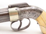 RARE Antique Samuel “SUTHERLAND RICHMOND VA” Retailer Pepperbox IVORY GRIPS ENGRAVED DA CONFEDERATE “Armorer of the South” - 17 of 20