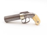RARE Antique Samuel “SUTHERLAND RICHMOND VA” Retailer Pepperbox IVORY GRIPS ENGRAVED DA CONFEDERATE “Armorer of the South” - 15 of 20