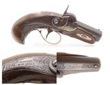 ENGRAVED/SILVER Mounted SLOTTER & CO. Antique DERRINGER Percussion Pistol
Period Copy of Henry Deringer’s Pistol J.P. LOWER