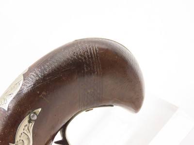 ENGRAVED/SILVER Mounted SLOTTER & CO. Antique DERRINGER Percussion PistolPeriod Copy of Henry Deringer’s Pistol J.P. LOWER - Image 16 of 18