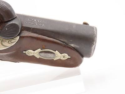 ENGRAVED/SILVER Mounted SLOTTER & CO. Antique DERRINGER Percussion PistolPeriod Copy of Henry Deringer’s Pistol J.P. LOWER - Image 5 of 18