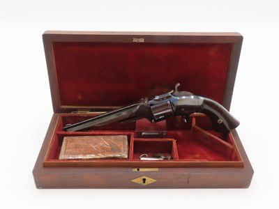 EXCEPTIONAL & CASED Antique SMITH & WESSON No. 2 “Old Army” DEAD MAN’S HAND Made After the CIVIL WAR Era circa the late 1860s - Image 2 of 23