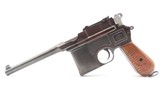 German MAUSER WORLD WAR I Era 9x19mm BROOMHANDLE Semi-Auto PISTOL C&R
With “RED 9” GRIPS, MANUEL & STRIPPER CLIPS - 13 of 19