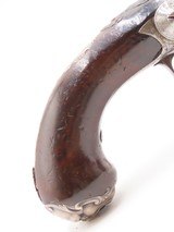 SILVER MOUNTED B. Brooke Antique QUEEN ANNE Flintlock Pistol GROTESQUE Mask BRITISH PROOFED with RIFLED SCREW OFF BARREL - 3 of 18