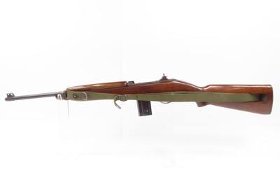 WORLD WAR II Era U.S. UNDERWOOD M1 Carbine .30 SUPPORT TROOP Rifle WWII C&R CROSSED CANNONS Cartouche w/CANVAS WEB SLING - Image 16 of 21