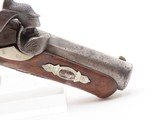 ENGRAVED & SILVER Mounted Antique DERINGER Percussion Pistol KILLED LINCOLN Henry Deringer’s Famous Pocket Pistol GERMAN SILVER - 4 of 16