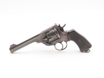 1917 Dated WORLD WAR I Era British WEBLEY & SCOTT Mark VI .45 Revolver C&R
British MILITARY Service Revolver BOTH WORLD WARS