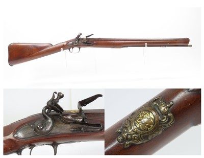 ORNATE BRITISH Antique FLINTLOCK Short Musket Gold Family Crest COLONIAL
.70 Caliber Flintlock Swamped Octagonal Barrel