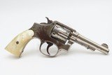 SMITH & WESSON .38 M&P Model of 1905 .38 SPECIAL Revolver C&R PEARL GRIPS
NICKEL FINISH DA SELF DEFENSE Revolver w/HOLSTER - 12 of 17