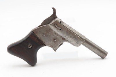 DESIRABLE Antique J. Stevens & Co. “FISH TAIL” Vest Pocket “KICKUP” Pistol
JOSHUA STEVENS’ First Gun Produced on his own RARE