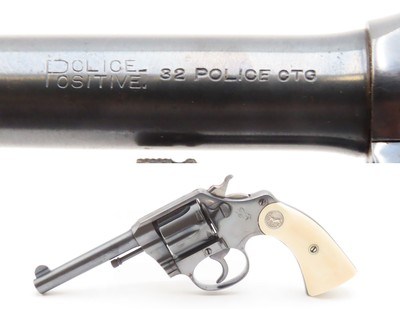 LETTERED Double Action COLT POLICE POSITIVE .32 Revolver C&R w/IVORY GRIPSColt’s Widely Produced Police Revolver Design