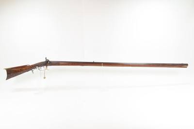 R.T. ELLIS & CO. New York Antique ENGRAVED Full-Stock Percussion LONG RIFLE Double Set Trigger HUNTING/HOMESTEAD Longarm