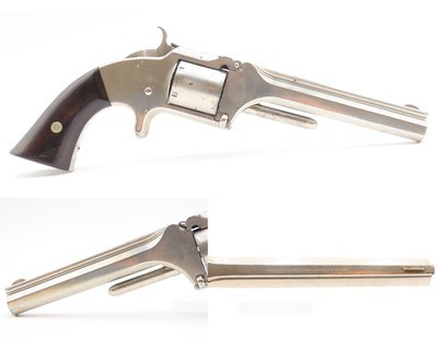 CIVIL WAR Antique SMITH & WESSON No. 2 “Old Army” .32 RF WILD BILL HICKOCK
DEAD MAN’S HAND Revolver w/EARLY TWO PIN BACKSTRAP