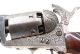 CASED & FACTORY ENGRAVED Pre-Civil War Antique COLT M1851 Percussion NAVY
With Rare “Donut” Engraving Done 1851-1852 - 23 of 25
