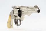 FACTORY PANEL SCENE ENGRAVED Antique MERWIN, HULBERT Medium Frame Revolver
DESIREABLE WILD WEST Double Action w/IVORY GRIPS - 9 of 15